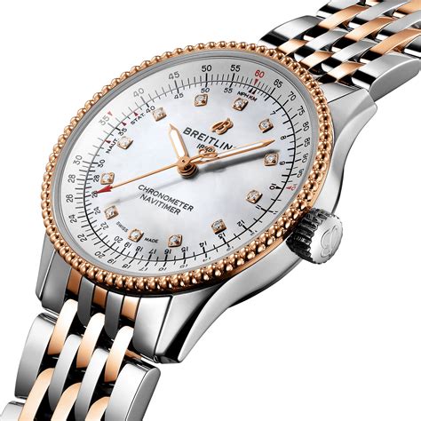 breitling navitimer automatic 35 copper ladies watch|breitling navitimer best price.